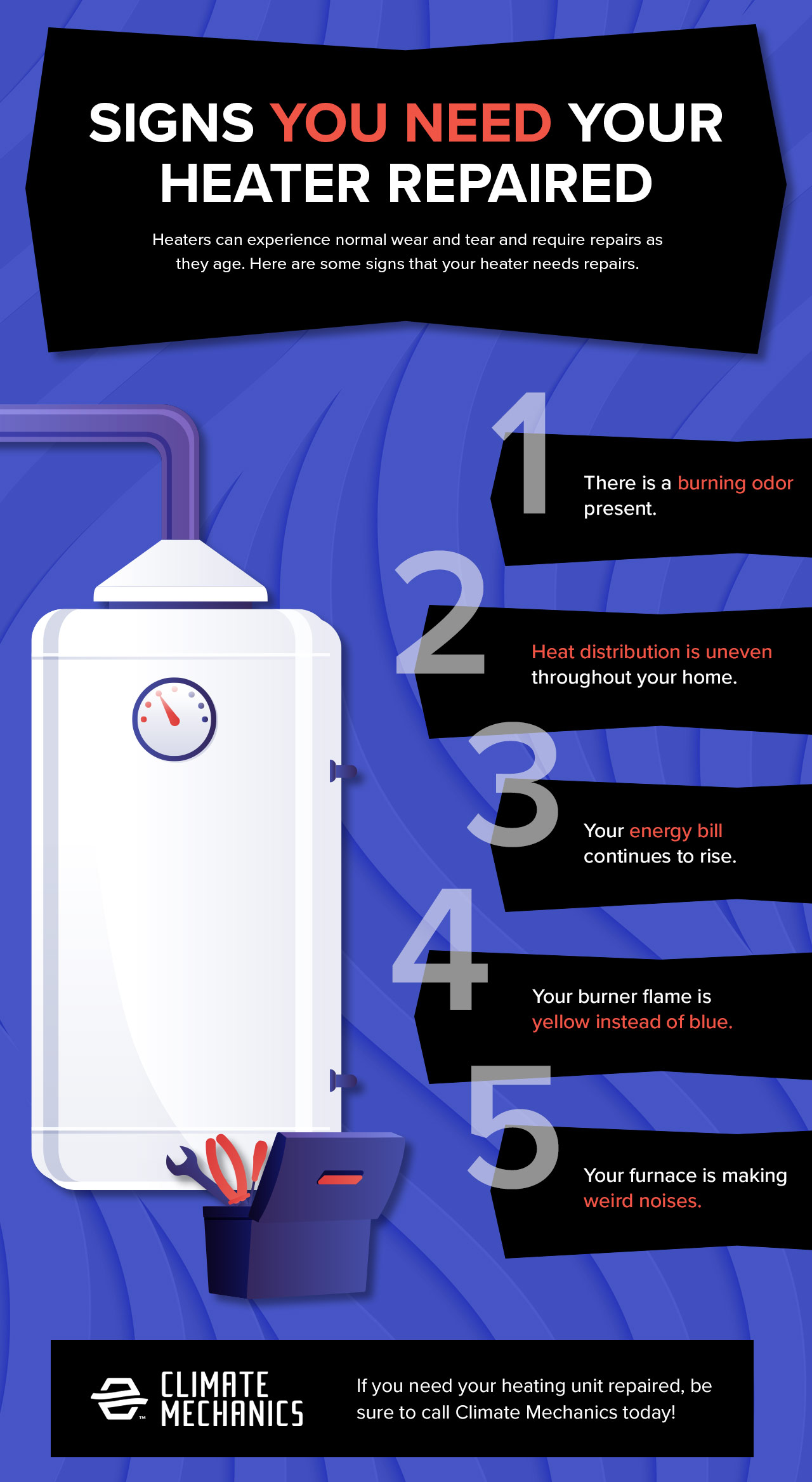 Signs You Need Your Heater Repaired Infographic
